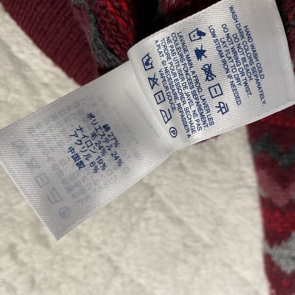 Lands' End Fair Isle Nordic Sweater Ski Wool Blend Pullover Holiday Men's Sz XL - Picture 5 of 8